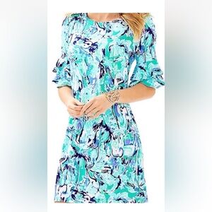🎉 This Lilly Pulitzer Lula Dress in the playful "Elephant Appeal" print Size S